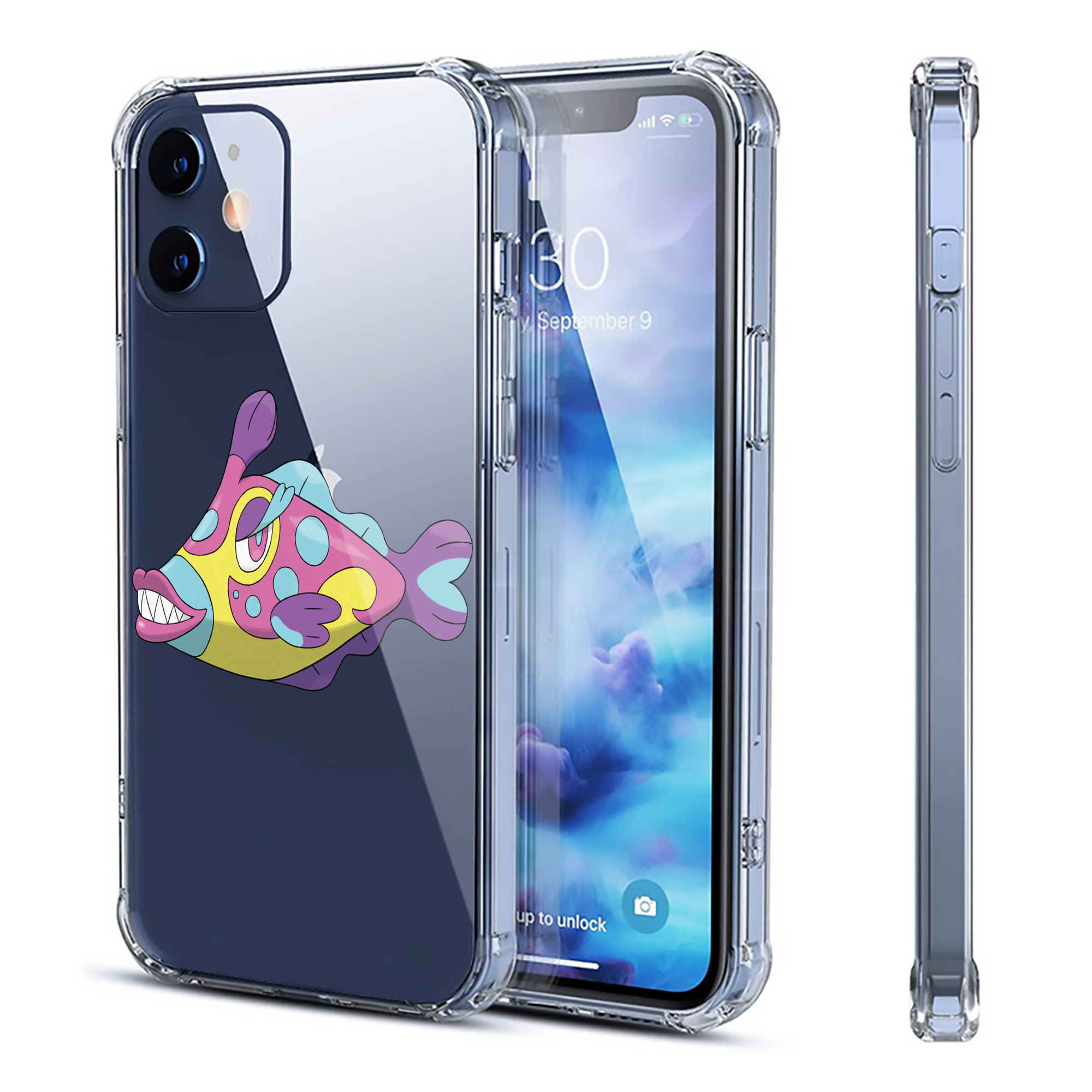 （画像用） ポケットモンスター Pokémon 【iPhone 12シリーズ対応】透明スマホケース（クリアソフトケース）